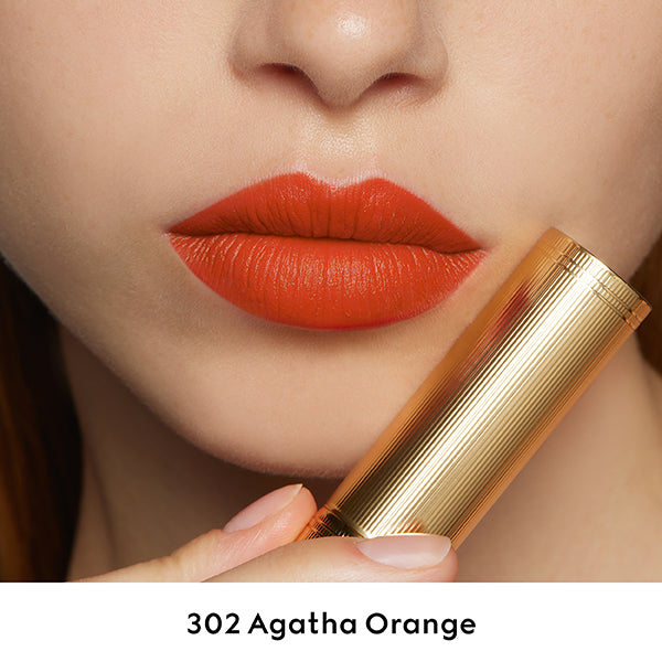 Gucci Rouge à Lèvres Matte, 302 Agatha Orange, 3.5g, Velvety smooth and rich matte finish