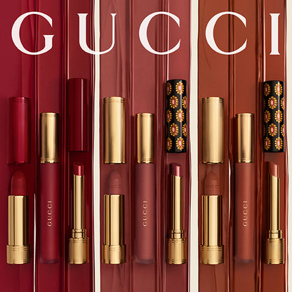 Gucci Rouge à Lèvres Matte, 217 Valeria Rose, 3.5g, Velvety smooth and rich matte finish