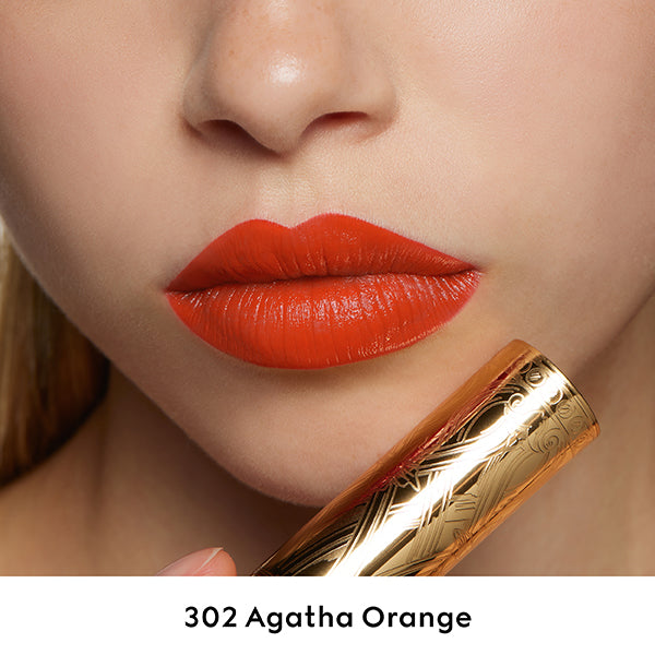 Gucci Rouge à Lèvres Satin, 302 Agatha Orange, 3.5g, Satin-like smooth finish