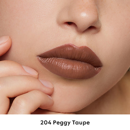 Gucci Rouge à Lèvres Satin, 204 Peggy Taupe, 3.5g, Satin-like smooth finish