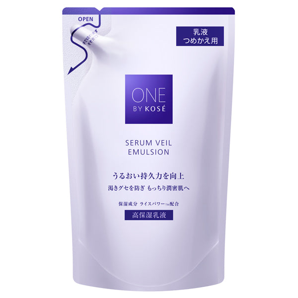 ONE BY KOSE Serumveil Emulsion, Refill, 115ml, Green Floral