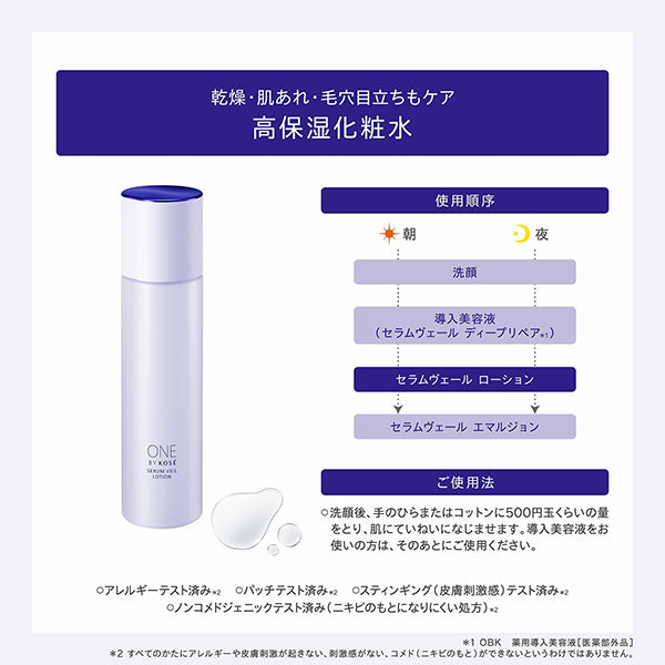 ONE BY KOSE Serumveil Emulsion, Refill, 115ml, Green Floral