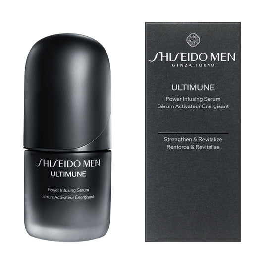 SHISEIDO MEN Ultimune Power Infusing Serum, 30ml, For a smooth finish without stickiness, Citrus and Bamboo Green scent
