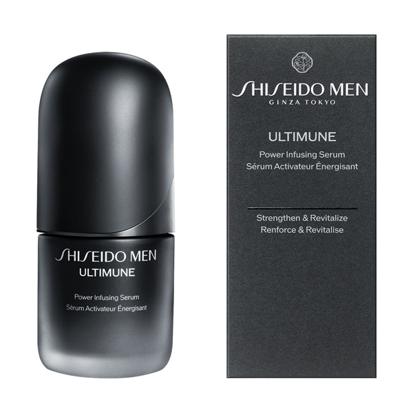 SHISEIDO MEN Ultimune Power Infusing Serum, 30ml, For a smooth finish without stickiness, Citrus and Bamboo Green scent