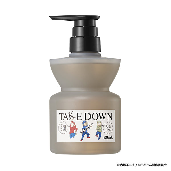 Takedown Shampoo Heavy Glow Treatment Osomatsu-san Collaboration, 400ml, 200g, Herbal Woody Scent