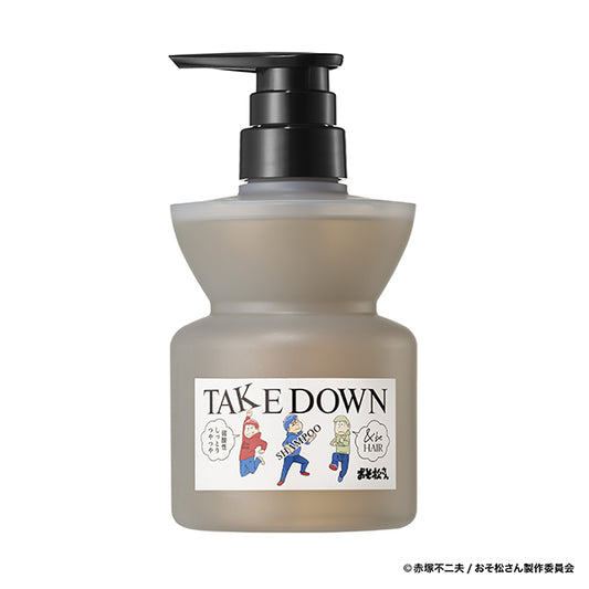 Takedown Shampoo Heavy Glow Treatment Osomatsu-san Collaboration, 400ml, 200g, Herbal Woody Scent