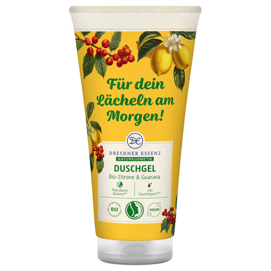 DRESDNER ESSENZ Organic Shower Gel, 200ml (Lemon & Guarana)