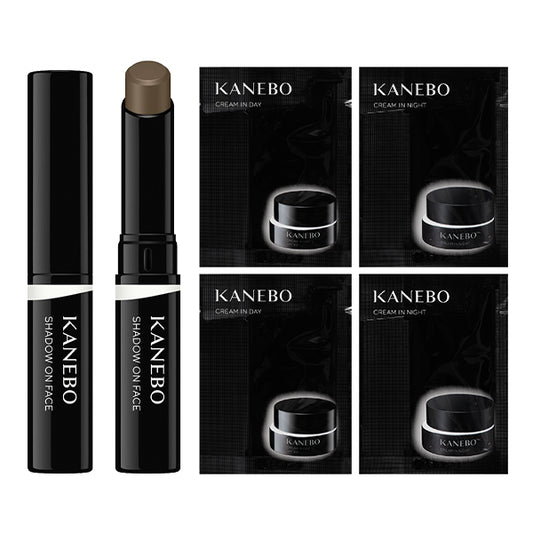 Kanebo Shadow On Face Set, 01 Gimmick Taupe, 2.5g, 0.5g x 2, 0.5g x 2