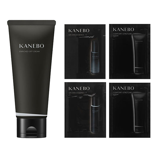 Kanebo Enriched Off Cream Set, 130g, 1ml, 1.5ml, 2g x 2 sheets