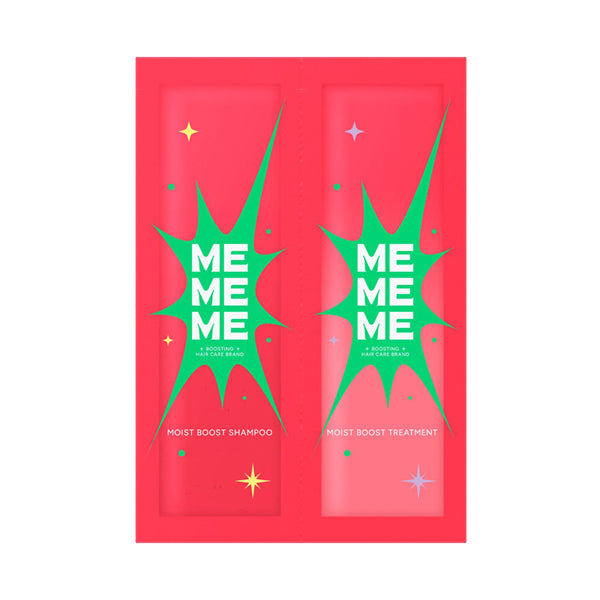 MEMEME Moist Boost Shampoo & Treatment Trial Pillow Set, 10ml, 10ml (Red Kiwi & Freesia)