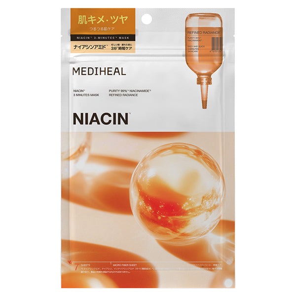 MEDIHEAL Niacinamide 3 Minutes Mask Set, 7 Sheets