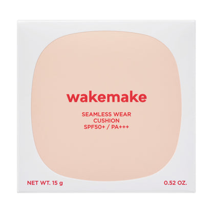 WAKEMAKE Seamless Wear Cushion, SPF50+ PA+++, 22P, 15g