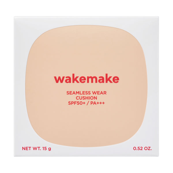 WAKEMAKE Seamless Wear Cushion, SPF50+ PA+++, 22N, 15g