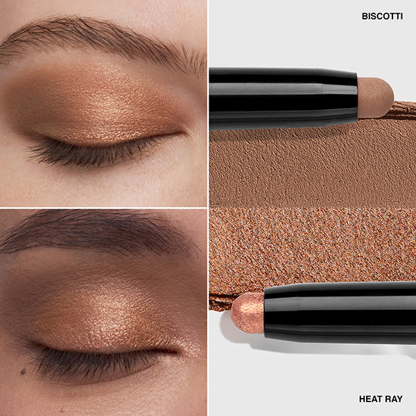 Long-Wear Dual-Ended Cream Shadow Stick, Heatray, Biscotti, 1.6g