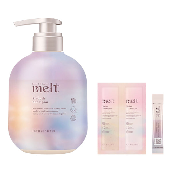 Smooth Shampoo Set, 480ml, 10ml, 10ml, 1g