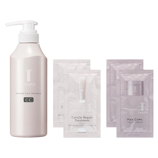 TWANY Cuticle Care Shampoo Set Limited Edition, 400ml, 6g×2, 6g×2