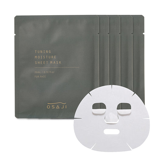 OSAJI Tuning Moisture Sheet Mask Set, 20ml (1 sheet) x 5 pieces in a cosmetic box