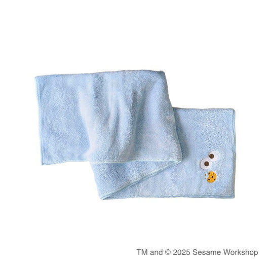 HAHONICO Hair Dry Microfiber Towel (Cookie Monster Pale Blue)