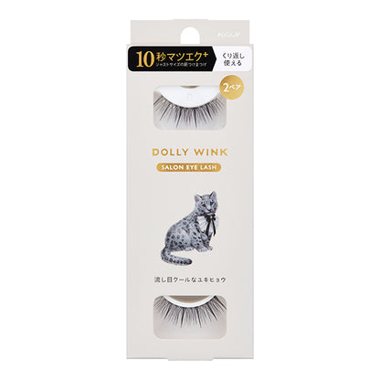 Dolly Wink Salon Eyelashes (No.22 Cool Side-eye Snow Leopard), 2 pairs