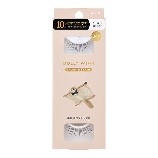 Dolly Wink Salon Eyelashes (No.21 Delicate Round-eyed Flying Squirrel), 2 pairs
