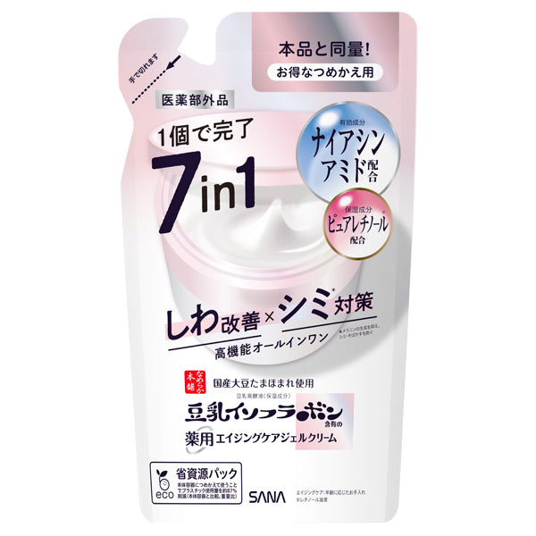 Nameraka Honpo Medicinal Wrinkle Gel Cream White Refill, 100g