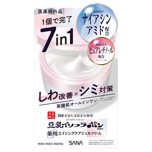 SANA Nameraka Honpo Medicated Wrinkle Gel Cream White, 100g