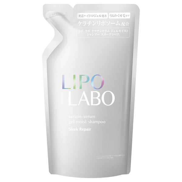 LIPO LABO Keratin Serum Gel Moist Shampoo Sleek Repair Refill, 320g