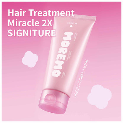 moremo No-Wash Keratin Treatment + Mini Hair Treatment Miracle 2X, 200ml, 20ml