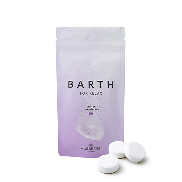BARTH Medicated Neutral Bicarbonate Bath Additive, 9 Tablets (3 Uses), RELAX Lavender Fog