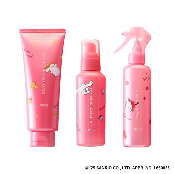 (Pre-order) Sanrio Characters Collaboration Hair Care 3-Piece Set, 200g, 140g, 180ml