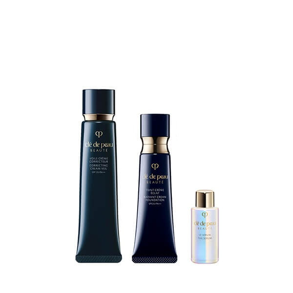 Clé de Peau Beauté Pre-Makeup & Foundation Kit (Teint Crème Éclat n Pink Ochre 10), 40g + 25g + 7ml