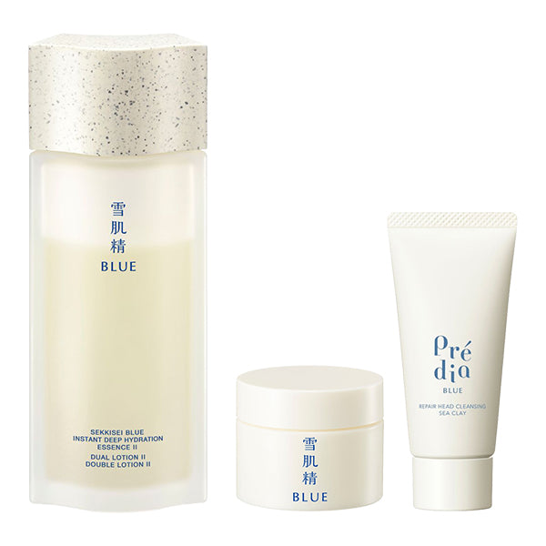Sekkisei BLUE Deep Hydrating Essence Liquid II Kit, 120ml (Mellow & Rich)