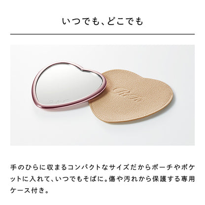 (Pre-order) Heart Mirror, Rose Gold, Approx. 84 x 76 x 7.0 mm