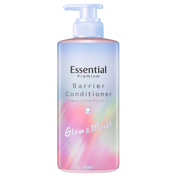 Essential Premium Moisture Barrier Conditioner Glow & Moist Pump (White Peach & Musk), 450ml