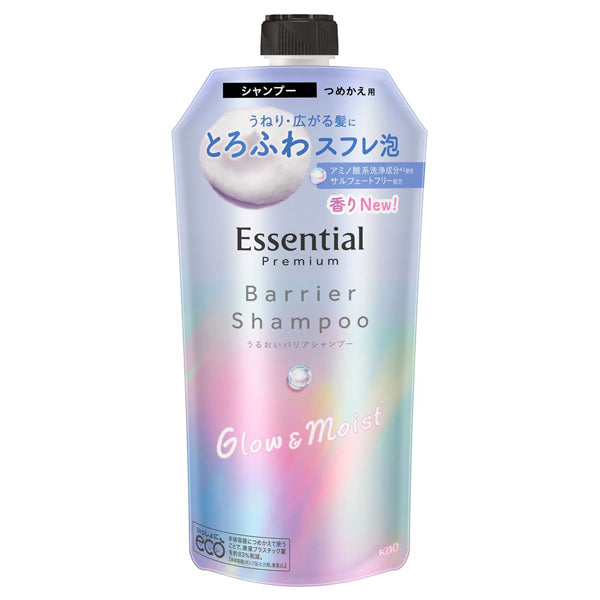 Premium Moisture Barrier Shampoo Glow & Moist, 340ml, Thrilling White Peach & Musk Scent (Refill)