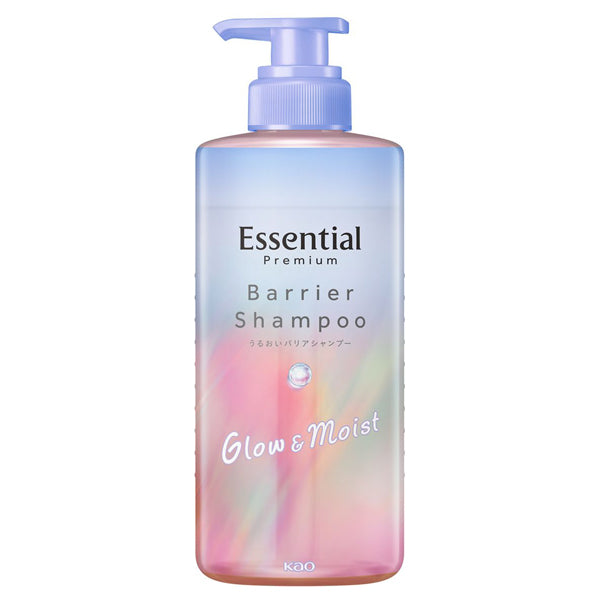 Essential Premium Moisture Barrier Shampoo Glow & Moist Pump (White Peach & Musk), 450ml