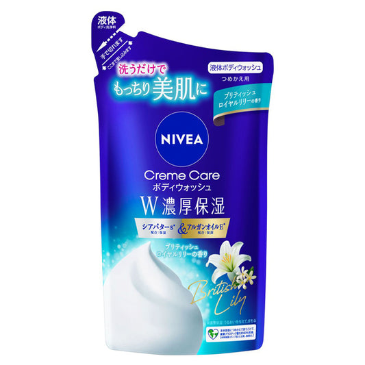 NIVEA Cream Care Body Wash Double Rich Moisture Refill, 340ml (British Royal Lily)