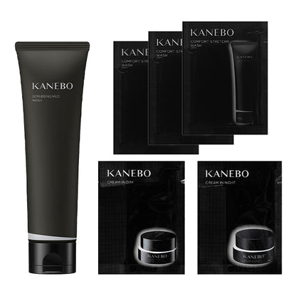 KANEBO Scrubbing Mud Wash Set, 130g (Fruity Floral)