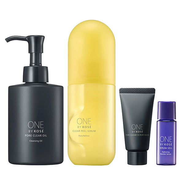 ONE BY KOSE Pore Clear Oil + Clear Peel Serum Trial Set, 180ml