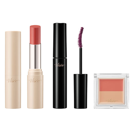 VISEE Essence Plump Balm + Color Duo Trick Concealer Trial Set (PK880 Sweet Pomelo)