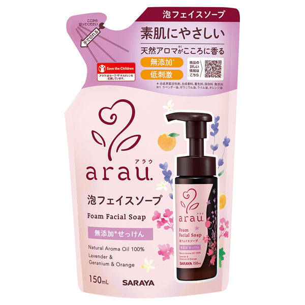 arau. Foaming Face Soap Refill (Lavender & Geranium), 150ml