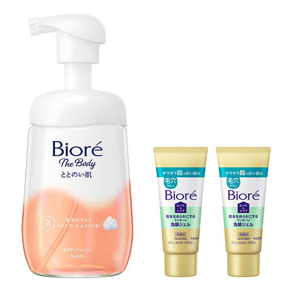 Biore The Body Foaming Body Wash Pump Set (Fruity & Musk), 480ml