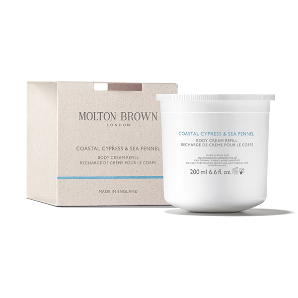 MOLTON BROWN Coastal Cypress & Sea Fennel Body Cream Refill, 200ml