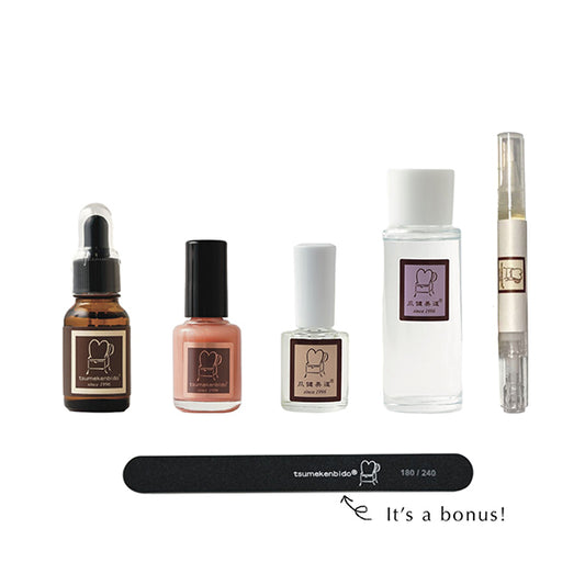 Sokenbido Nail Protection Basic Coffret (Sheer Orange), 10ml