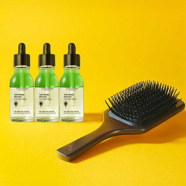 L'OCCITANE Anti-Hair Loss 3-Piece Set with Paddle Brush, 50ml