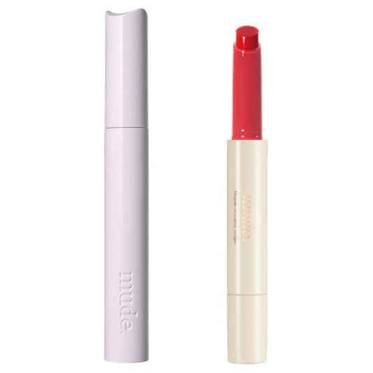mude Long Mascara & Drizzle Balm Set (01 Black + 07 Apple Choux)