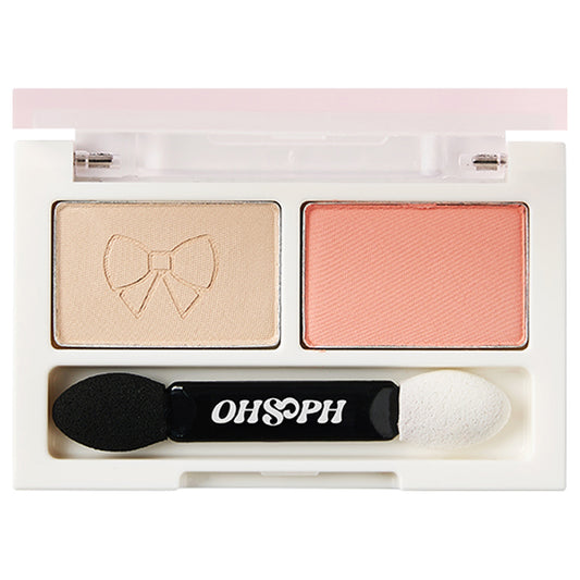 OHSOPH Double Up Dual Shadow Palette (01 Fleur Coral), 2.8g