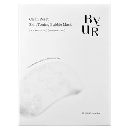 ByUR Clean Reset Skin Toning Bubble Mask, 18ml x 4 sheets