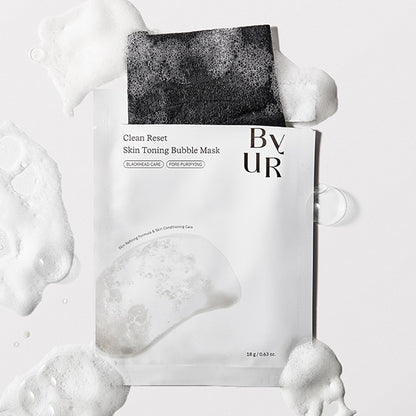ByUR Clean Reset Skin Toning Bubble Mask, 18ml x 4 sheets