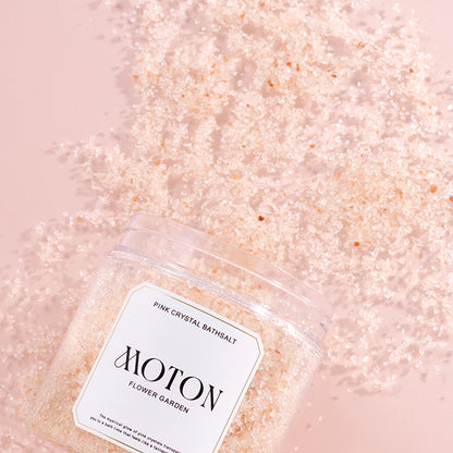 MOTON Pink Crystal Bath Salt (001 Flower Garden), 500g
